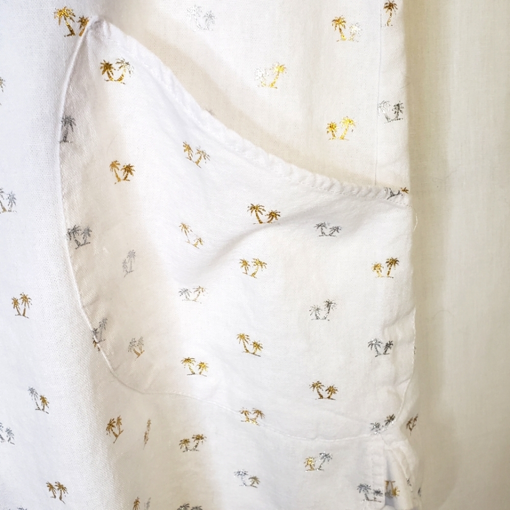 Sigrid Olsen Linen Top Tunic W/Pockets Women's Size L - Picture 7 of 7